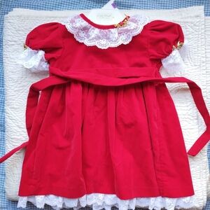 vintage Osh Kosh velvet toddler dress